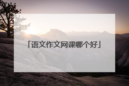 语文作文网课哪个好
