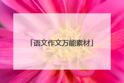 语文作文万能素材