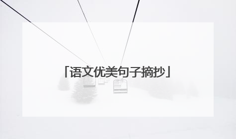 语文优美句子摘抄