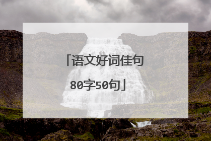 语文好词佳句80字50句