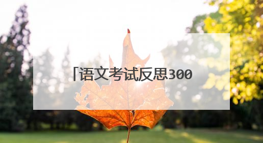 语文考试反思300字 关于：《分析失误、找出原因、解决方法》这些 急用！