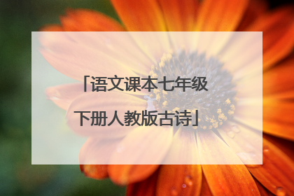 语文课本七年级下册人教版古诗