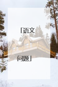 语文问题