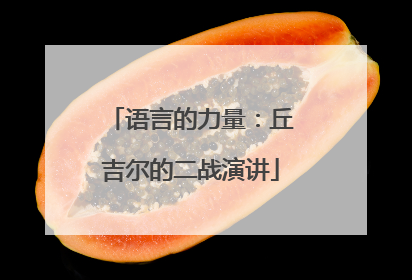 语言的力量:丘吉尔的二战演讲