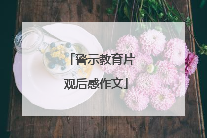 警示教育片观后感作文