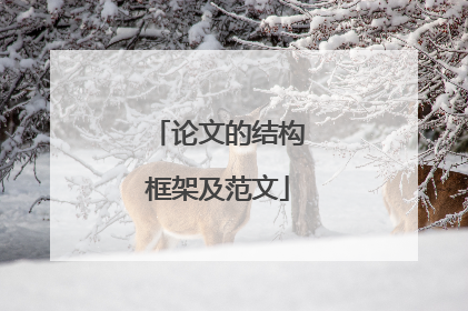 论文的结构框架及范文