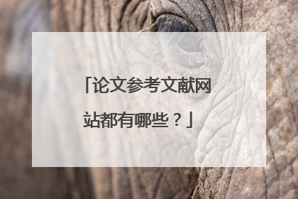 论文参考文献网站都有哪些？
