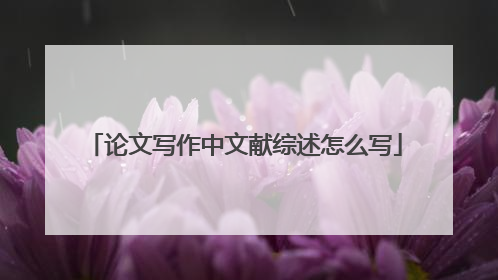 论文写作中文献综述怎么写