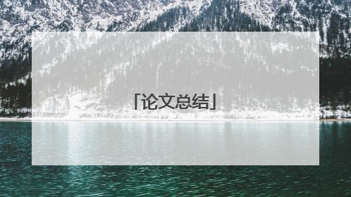 论文总结