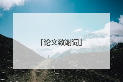 论文致谢词