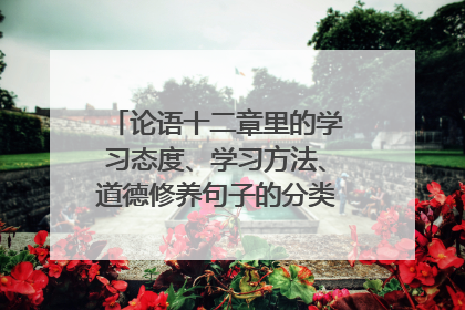 论语十二章里的学习态度、学习方法、道德修养句子的分类分别是什么？