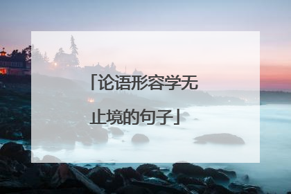 论语形容学无止境的句子