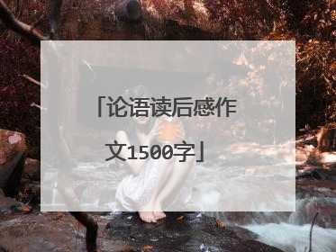 论语读后感作文1500字