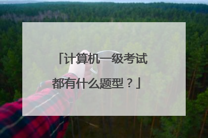计算机一级考试都有什么题型?