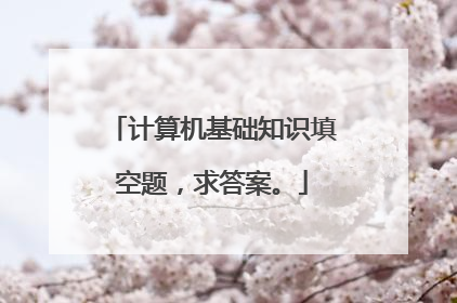 计算机基础知识填空题，求答案。