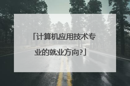 计算机应用技术专业的就业方向?