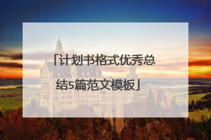 计划书格式优秀总结5篇范文模板