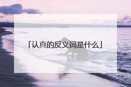认真的反义词是什么