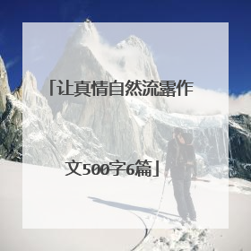 让真情自然流露作文500字6篇