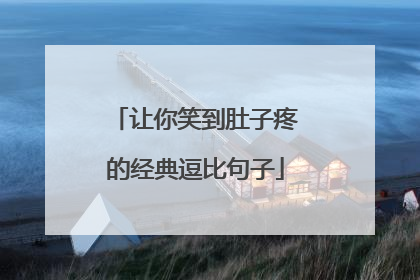 让你笑到肚子疼的经典逗比句子