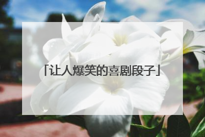 让人爆笑的喜剧段子