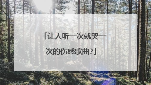 让人听一次就哭一次的伤感歌曲?