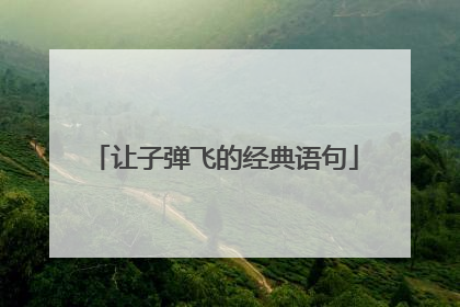 让子弹飞的经典语句