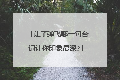 让子弹飞哪一句台词让你印象最深?