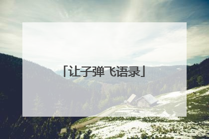 让子弹飞语录