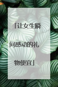 让女生瞬间感动的礼物便宜