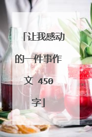 让我感动的一件事作文 450字