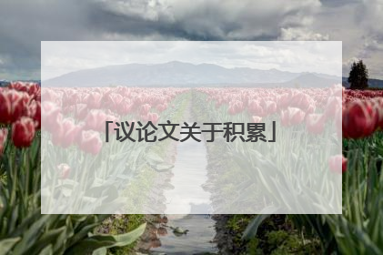 议论文关于积累