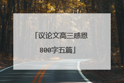 议论文高三感恩800字五篇