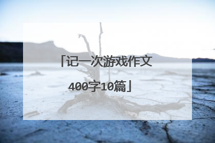 记一次游戏作文400字10篇
