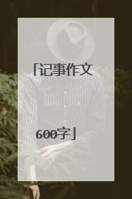 记事作文600字