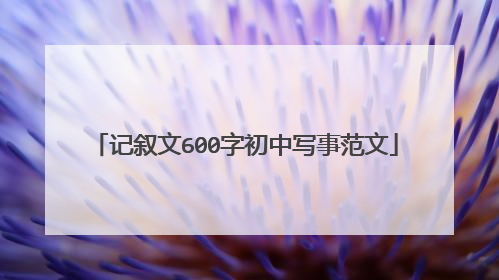 记叙文600字初中写事范文