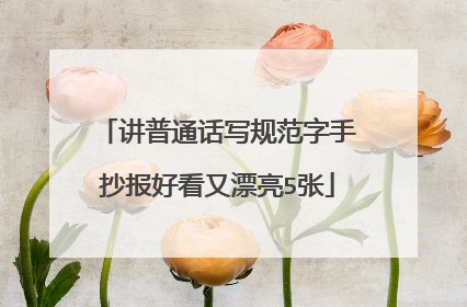 讲普通话写规范字手抄报好看又漂亮5张