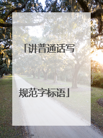 讲普通话写规范字标语