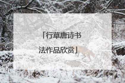 行草唐诗书法作品欣赏