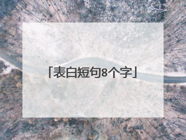表白短句8个字