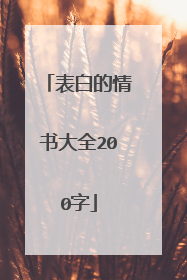 表白的情书大全200字
