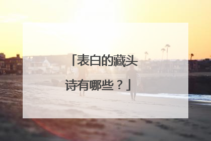 表白的藏头诗有哪些?