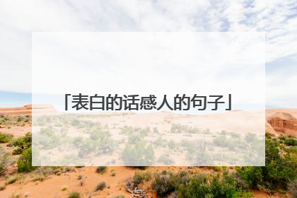 表白的话感人的句子