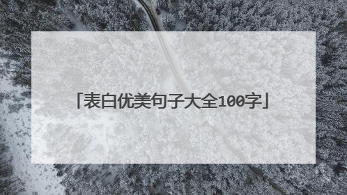 表白优美句子大全100字