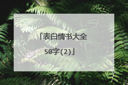 表白情书大全50字(2)