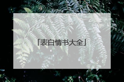 表白情书大全