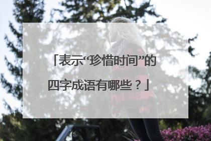 表示“珍惜时间”的四字成语有哪些？