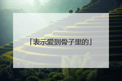 表示爱到骨子里的