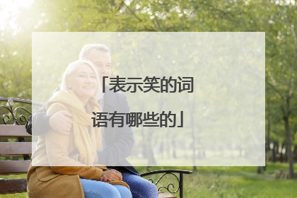 表示笑的词语有哪些的