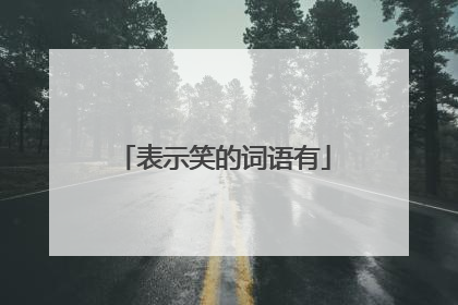 表示笑的词语有